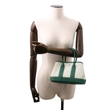 将图像加载到图库查看器中，HERMES Neo Garden Ecru/Vert Moyen Negonda Leather Toile H Size 23
