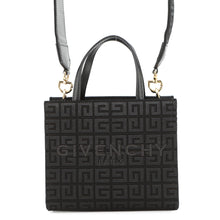 Load image into Gallery viewer, Givenchy G Tote 2WAY Handbag BlackBB50N0B1ME Canvas Leather Size Mini
