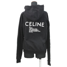 Load image into Gallery viewer, CELINE Celine logo hoodie on the back Size S Black2Y005632E Cotton100%
