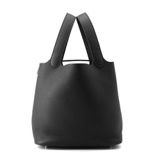 将图像加载到图库查看器中，HERMES Picotin Lock Black Taurillon Clemence Size MM
