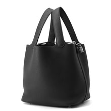 将图像加载到图库查看器中，HERMES Picotin Lock Black Taurillon Clemence Size MM
