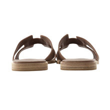 将图像加载到图库查看器中，HERMES Oran Sandals Etoupe Epsom Size 38H
