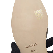 将图像加载到图库查看器中，HERMES Oran Sandals Etoupe Epsom Size 38H
