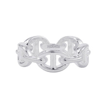 将图像加载到图库查看器中，HERMES Chaine d&#39;Ancre Anchene Ring Size PM/51/#11 SV925
