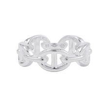 将图像加载到图库查看器中，HERMES Chaine d&#39;Ancre Anchene Ring Size PM/51/#11 SV925
