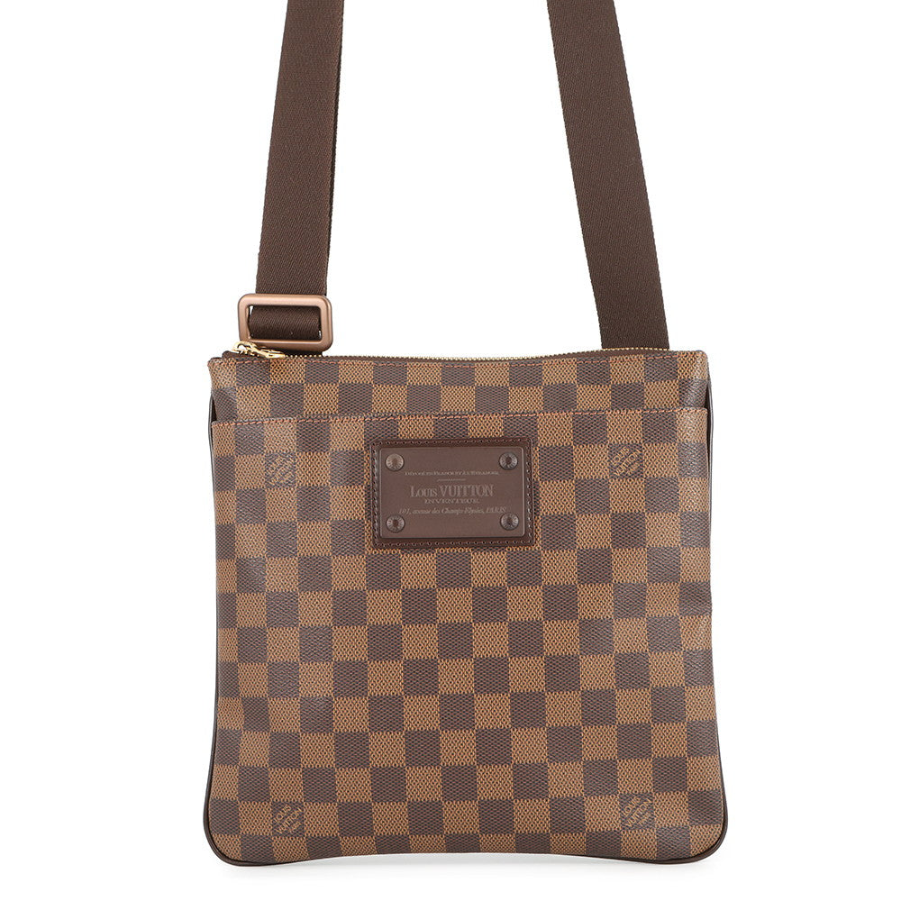 LOUIS VUITTON Pochette Essential V Brooklyn BrownN41100 Damier Ebene Canvas
