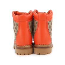 Load image into Gallery viewer, GUCCI The North Face collaboration trekking boots Orange/Beige679914 GG Canvas Leather Size 10
