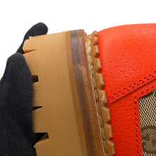 Load image into Gallery viewer, GUCCI The North Face collaboration trekking boots Orange/Beige679914 GG Canvas Leather Size 10
