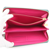 将图像加载到图库查看器中，LOUIS VUITTON Zippy Wallet Pink/BlueM90520 Monogram Vernis Leather
