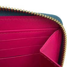 将图像加载到图库查看器中，LOUIS VUITTON Zippy Wallet Pink/BlueM90520 Monogram Vernis Leather
