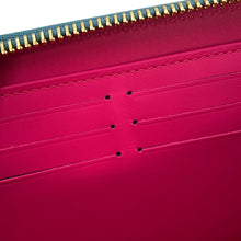 将图像加载到图库查看器中，LOUIS VUITTON Zippy Wallet Pink/BlueM90520 Monogram Vernis Leather
