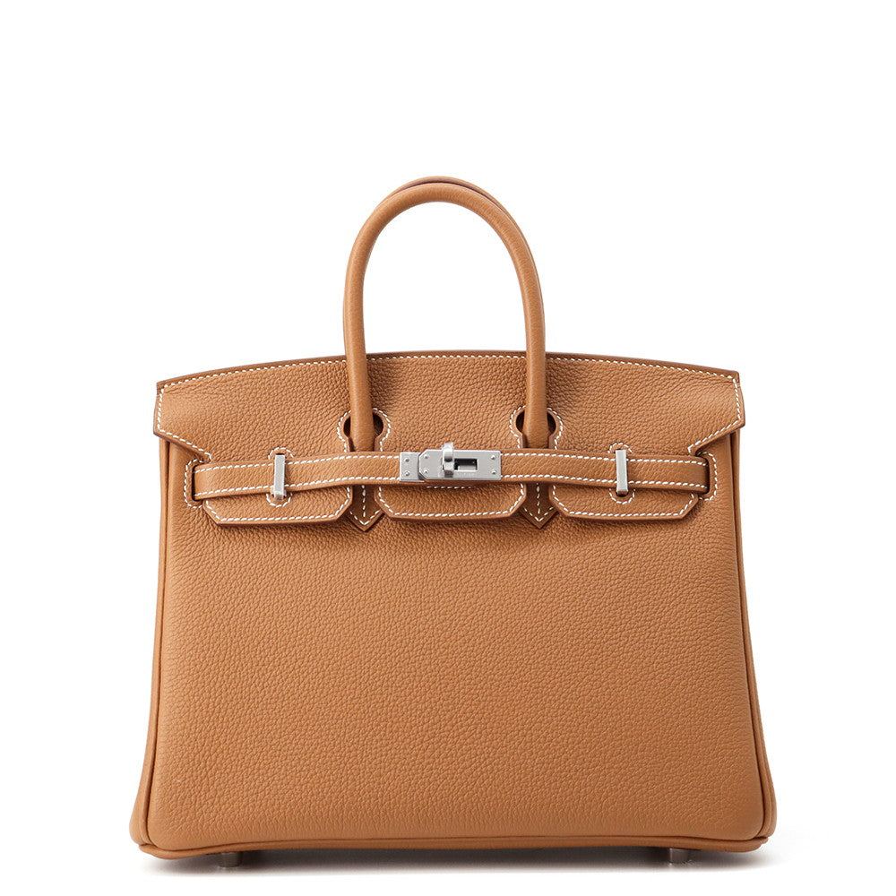 HERMES Birkin Gold Togo Leather Size 25