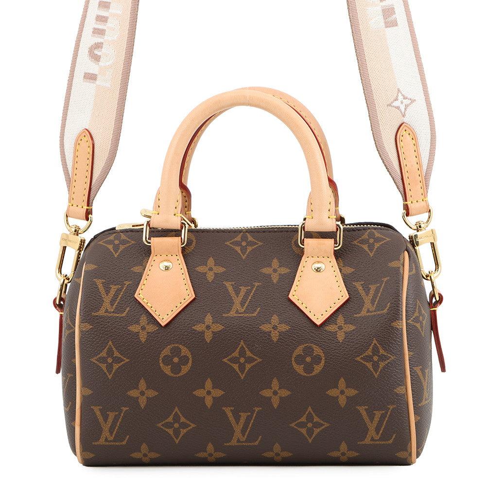 LOUIS VUITTON Speedy Bandouliere Beige/RedM46222 Monogram Size 20