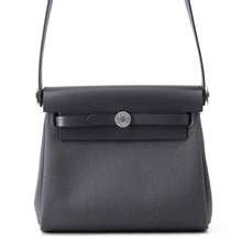 将图像加载到图库查看器中，HERMES Herbag zip Ardoise Toile Military Vache Hunter Leather Size Mini
