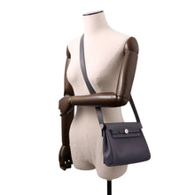 将图像加载到图库查看器中，HERMES Herbag zip Ardoise Toile Military Vache Hunter Leather Size Mini
