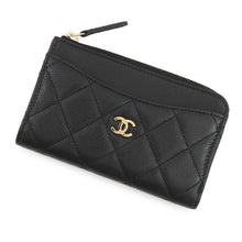 Load image into Gallery viewer, CHANEL Matelasse CC Logo Fragment Card Case BlackAP3179 Caviar Leather
