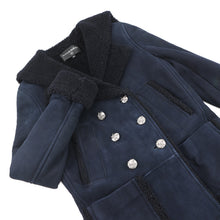Load image into Gallery viewer, CHANEL Mouton Sailor Half Coat Size 36 NavyP59085 ShearlingLambskin
