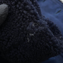 Load image into Gallery viewer, CHANEL Mouton Sailor Half Coat Size 36 NavyP59085 ShearlingLambskin
