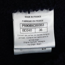 Load image into Gallery viewer, CHANEL Mouton Sailor Half Coat Size 36 NavyP59085 ShearlingLambskin
