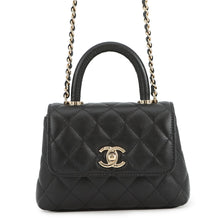 Load image into Gallery viewer, CHANEL Matelasse Coco Handle 2wayChainShoulder BlackAP4244 Caviar Leather Size Minimini(16)
