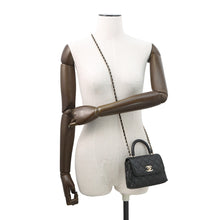 Load image into Gallery viewer, CHANEL Matelasse Coco Handle 2wayChainShoulder BlackAP4244 Caviar Leather Size Minimini(16)
