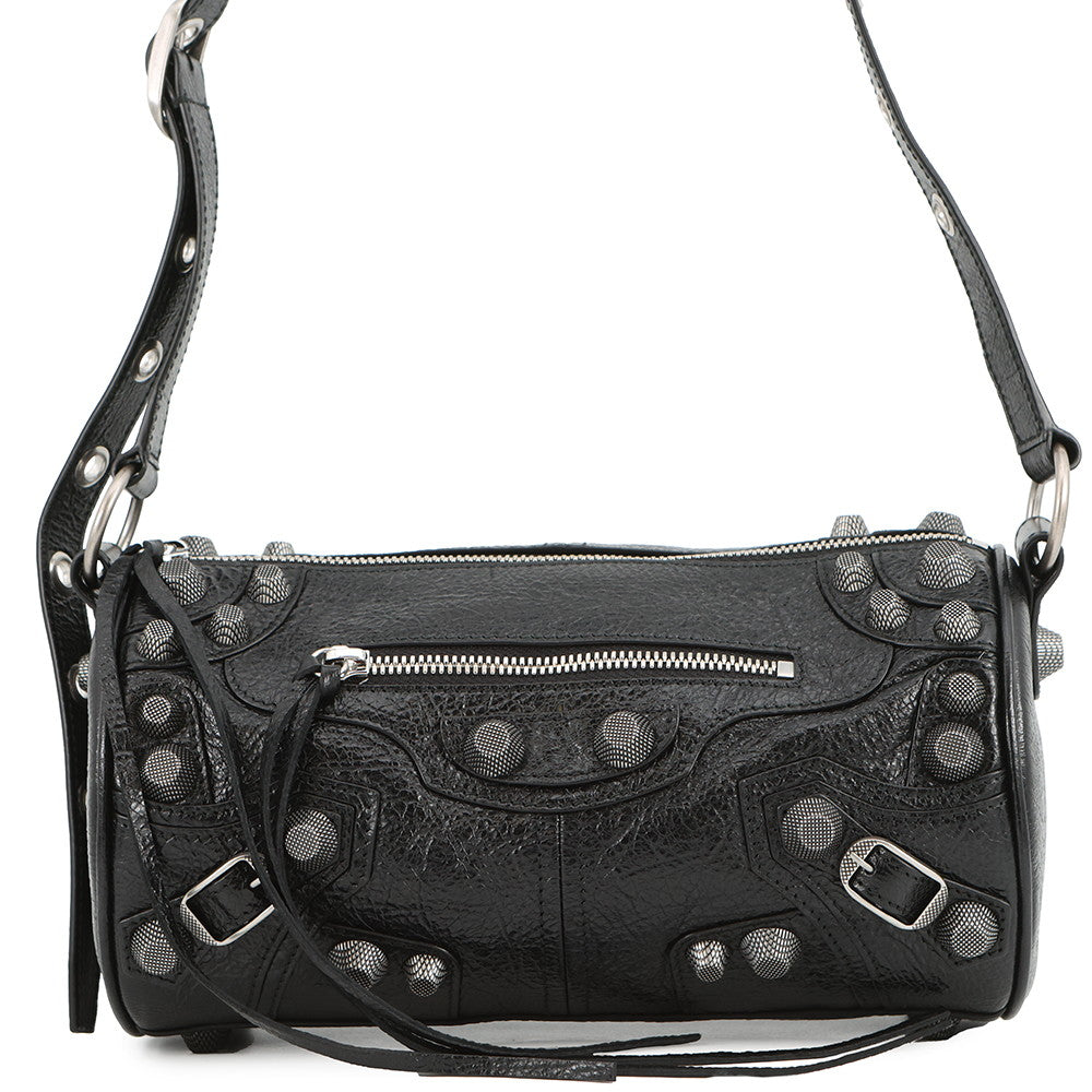 BALENCIAGA Le Cagoule Cylinder Shoulder Bag Black771716 Leather