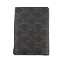 Load image into Gallery viewer, CELINE Triomphe Passport Cover Black/Tan4M3432AK1.04BT PVC Leather
