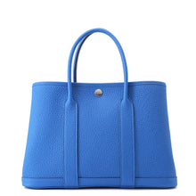 将图像加载到图库查看器中，HERMES Garden Party Blue Hydra Negonda Leather Size TPM
