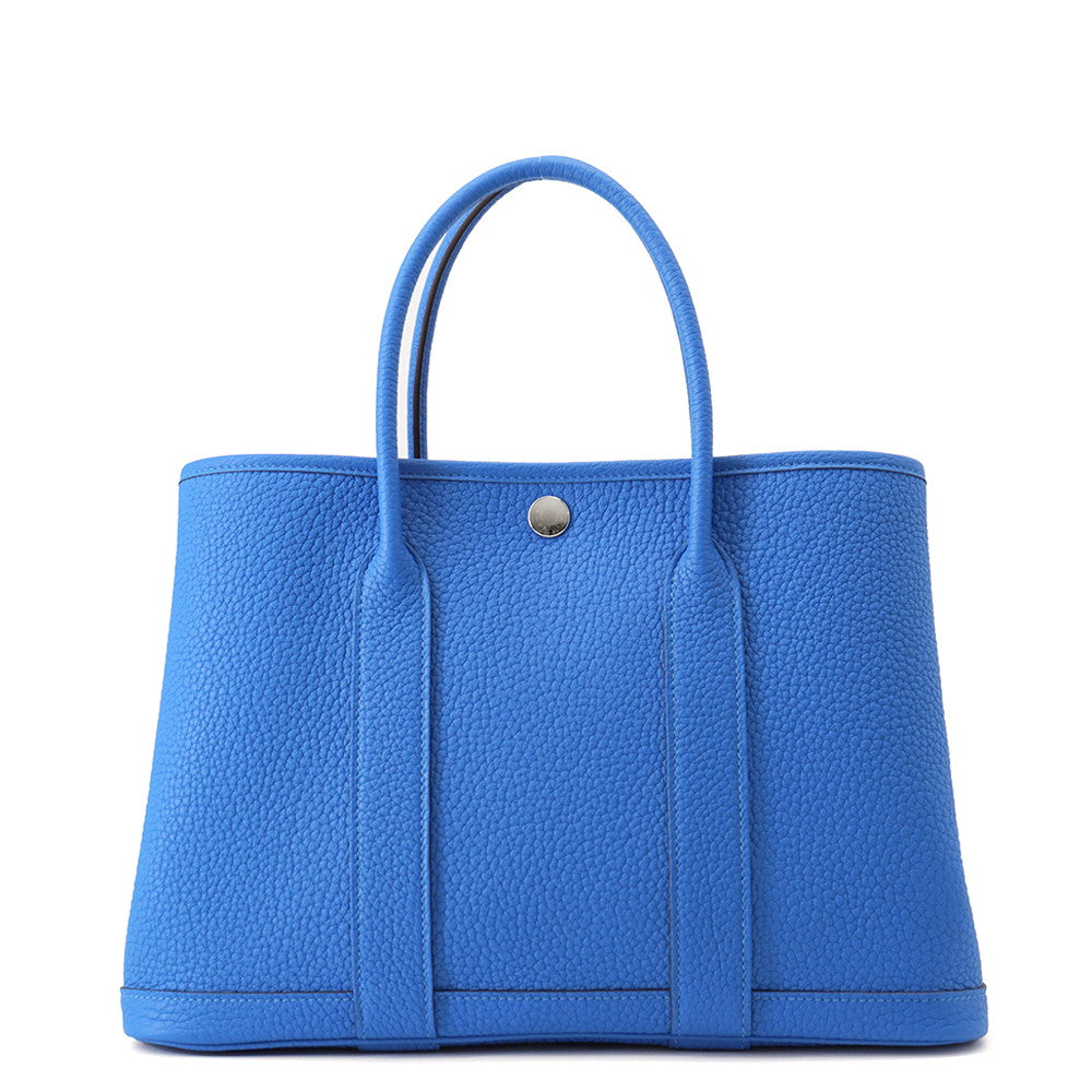 HERMES Garden Party Blue Hydra Negonda Leather Size TPM