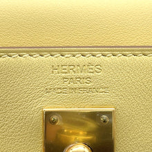 将图像加载到图库查看器中，HERMES Kelly Retourne sewing Jaune Poussin Swift Leather Size 25
