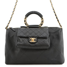 Load image into Gallery viewer, CHANEL Bowling Bag BlackAS1360 Caviar Leather Lambskin Size Large
