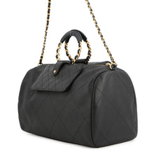 Load image into Gallery viewer, CHANEL Bowling Bag BlackAS1360 Caviar Leather Lambskin Size Large
