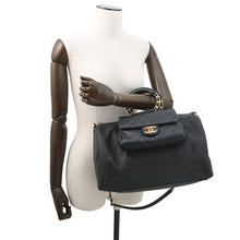 Load image into Gallery viewer, CHANEL Bowling Bag BlackAS1360 Caviar Leather Lambskin Size Large
