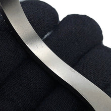 Load image into Gallery viewer, CHANEL CC Logo Bangle Silver Metal Rhinestone
