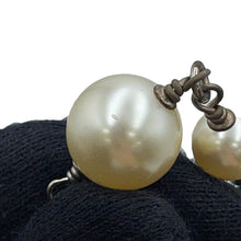 Load image into Gallery viewer, CHANEL CC Logo Long Necklace SilverA36121 Metal Faux Pearl Rhinestone
