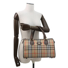Load image into Gallery viewer, BURBERRY Burberry Nova Check Travel Bag Beige/Brown Canvas Leather
