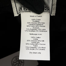 将图像加载到图库查看器中，HERMES Davis H.Sellier Cap Size 57 BlackH232030N Cotton100%
