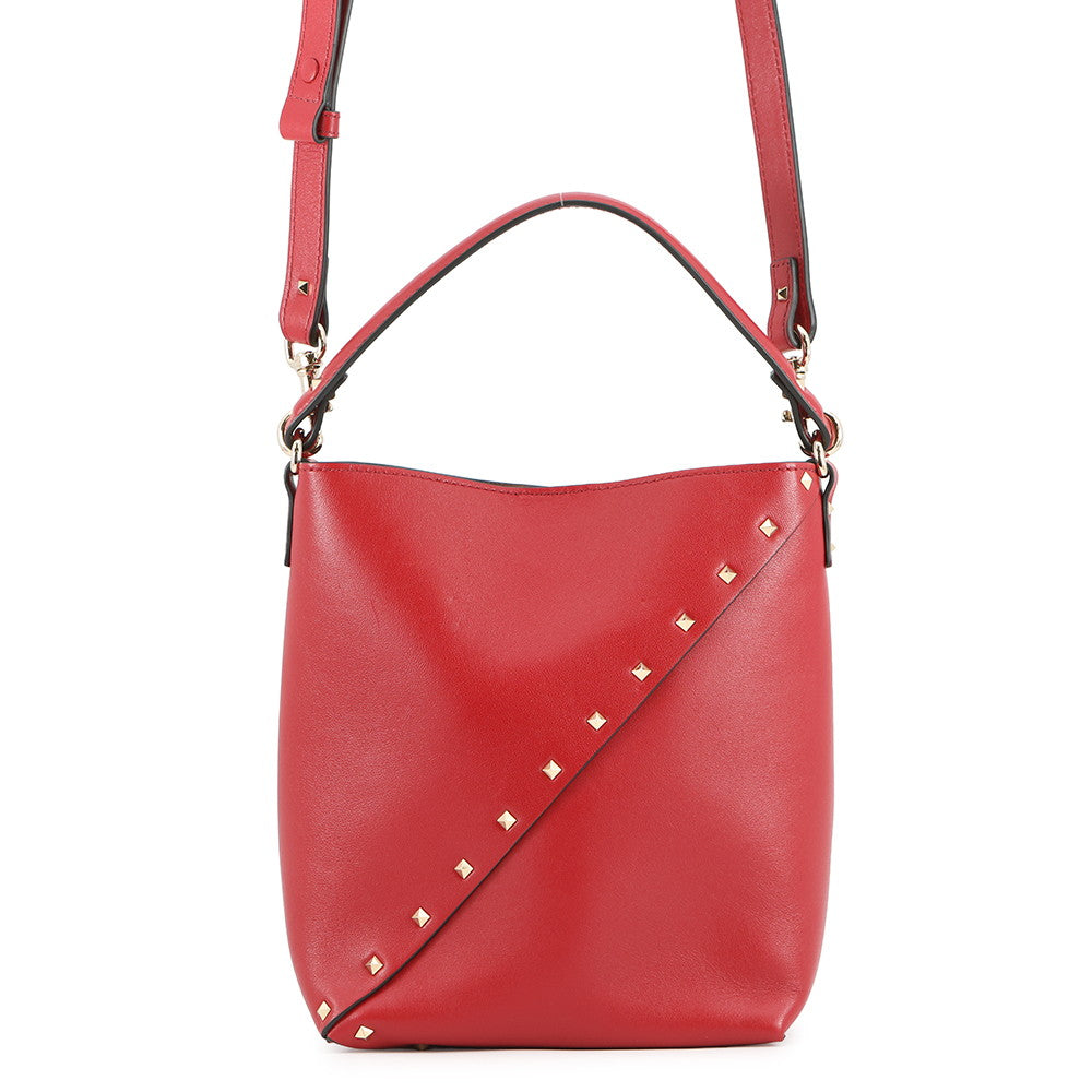 Valentino Garavani Padlock Studded Whispy Bucket Shoulder Bag Red5W2B0Q00PIY Leather