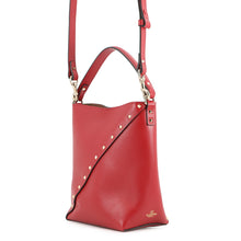 Load image into Gallery viewer, Valentino Garavani Padlock Studded Whispy Bucket Shoulder Bag Red5W2B0Q00PIY Leather
