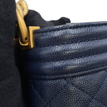 Load image into Gallery viewer, CHANEL Boy Chanel ChainShoulder Bag NavyA67085 Caviar Leather Size 20
