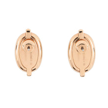 将图像加载到图库查看器中，HERMES Earrings Mini Maillon Black Metal Enamel
