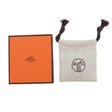 将图像加载到图库查看器中，HERMES Earrings Mini Maillon Black Metal Enamel
