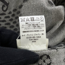 将图像加载到图库查看器中，LOUIS VUITTON LOUIS VUITTON x NIGO Giant Damier Waves Monogram Denim Jacket Size 54 Black1A88WW Cotton100%
