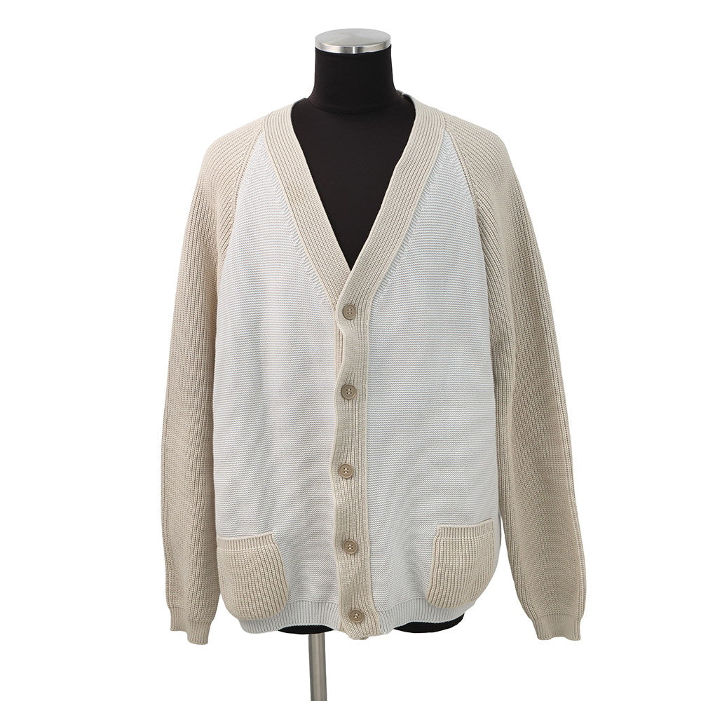 FENDI Knit cardigan Size 58 Beige/Light GrayFZC498 Cotton57% Nylon43%