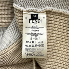 将图像加载到图库查看器中，FENDI Knit cardigan Size 58 Beige/Light GrayFZC498 Cotton57% Nylon43%
