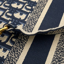 Load image into Gallery viewer, Dior Oblique Embroidery Book Tote NavyM1325CZBB Canvas Calf Leather Size Small
