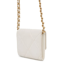 将图像加载到图库查看器中，CHANEL CHANEL19 Chain coin purse WhiteAP1787 Lambskin
