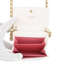 将图像加载到图库查看器中，CHANEL CHANEL19 Chain coin purse WhiteAP1787 Lambskin
