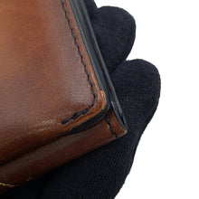 将图像加载到图库查看器中，Berluti Espace Scritto Long Wallet Brown Venice Scritto Leather
