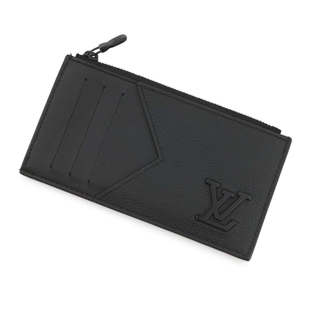 LOUIS VUITTON Coin card holder NoirM82068 LV Aerogram/Leather
